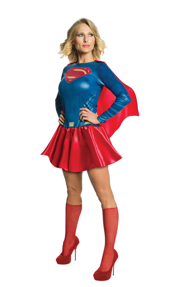 Woman wearing a Supergirl costume