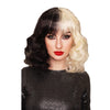 Black and white Cruella De Vil style wig