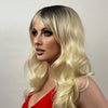 Beach Bombshell Wig Blond with Dark Roots