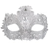 Silver lace eye mask with crystals