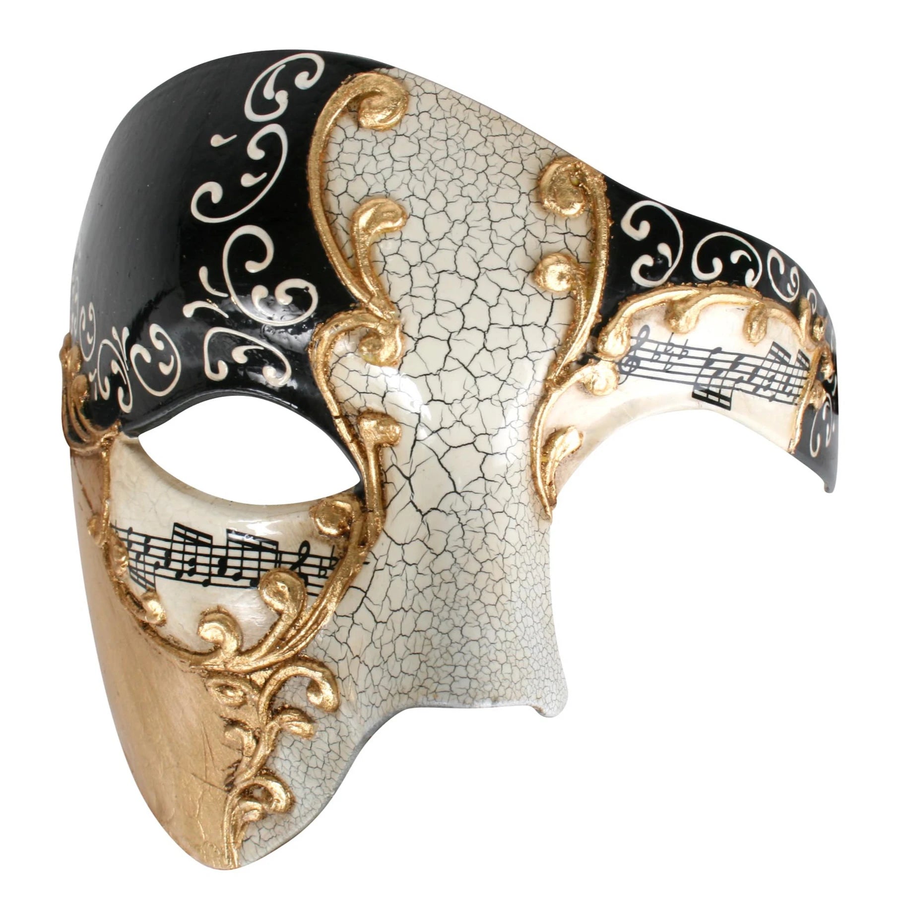 Buy Maestro Black and Gold Half Face Mask