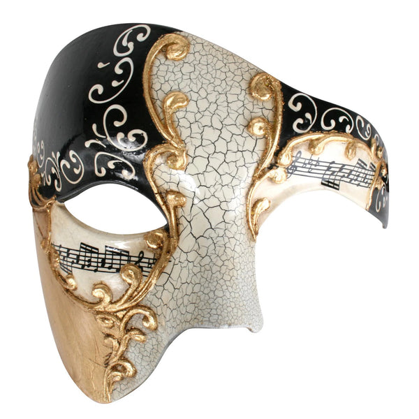 Buy Maestro Black and Gold Half Face Mask