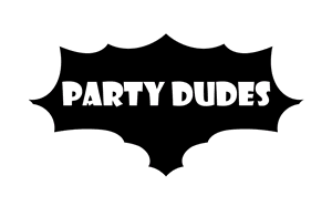 Party Dudes black and white logo