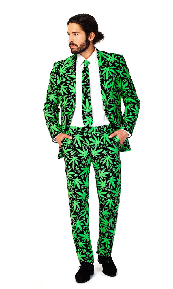 Cannabis suit jacket, pants and tie
