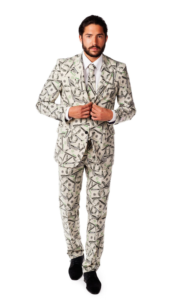 Men's cash suit with tie