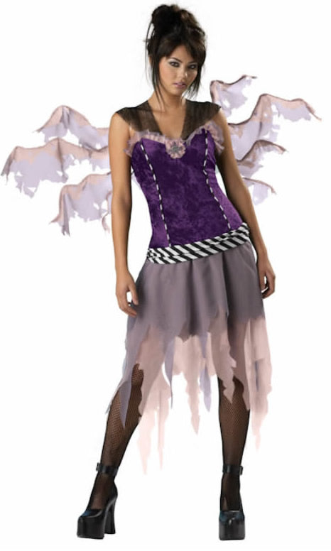 Purple fairy dress costume with wings