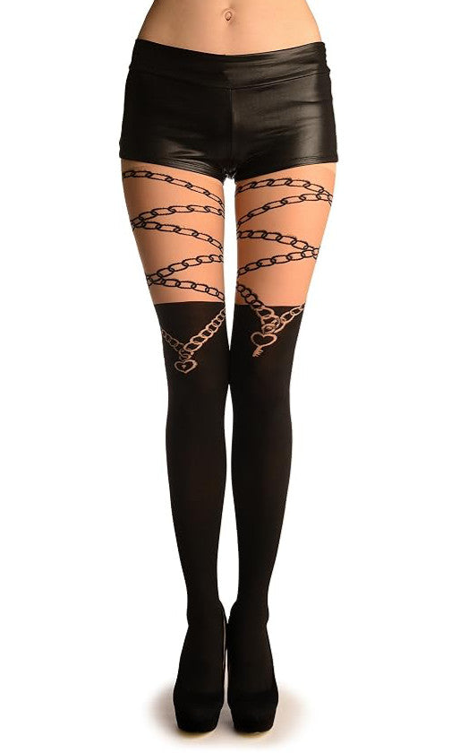 Buy Opaque Lock and Key Tights