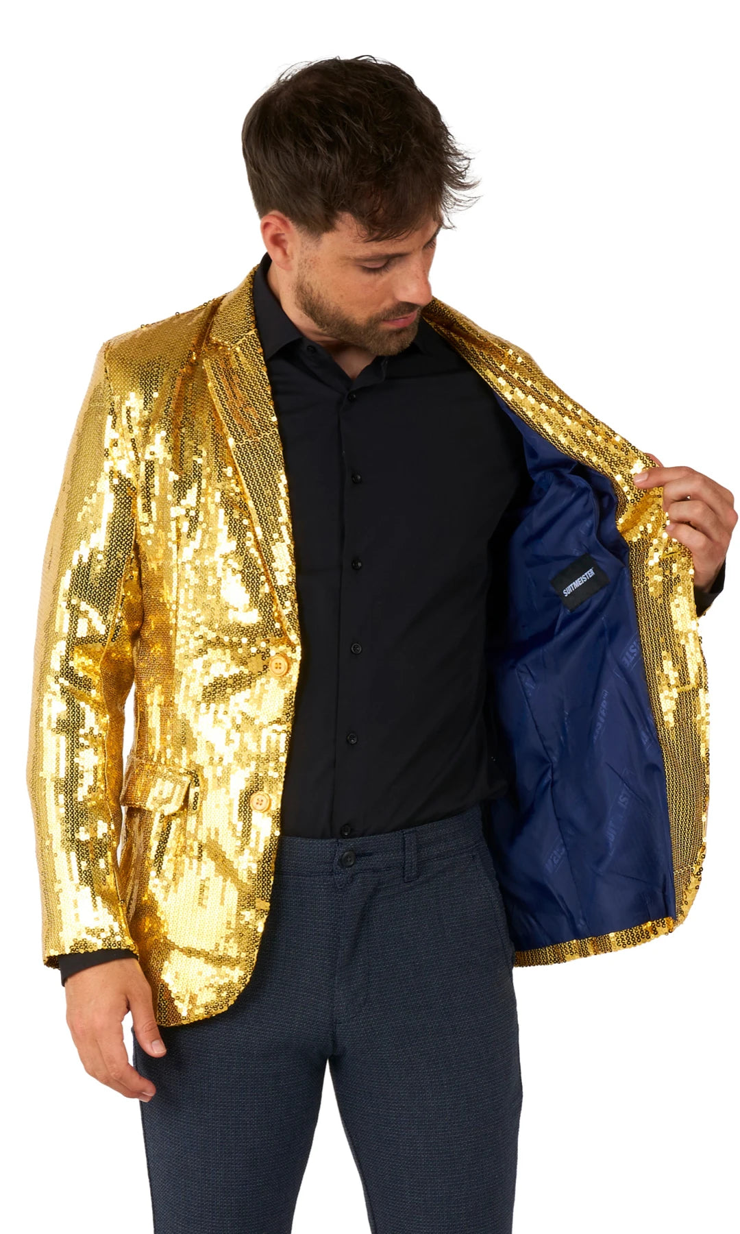 Buy SuitMeister Gold Sequins Blazer