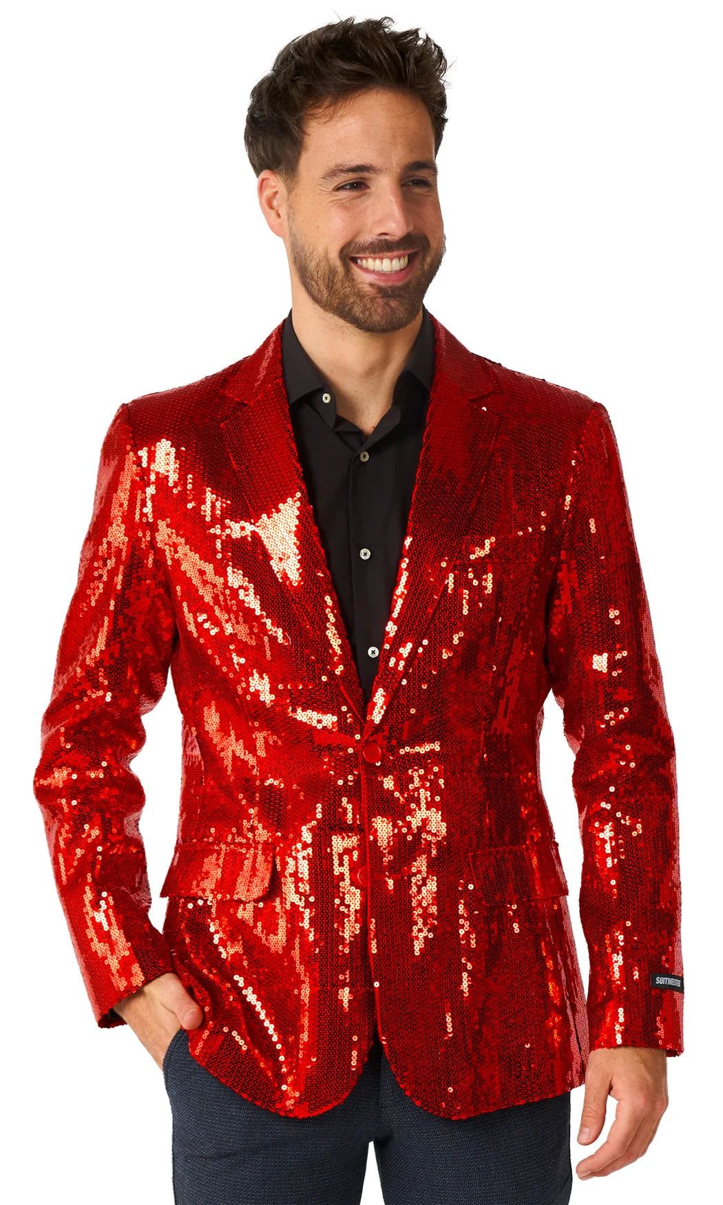 Buy SuitMeister Red Sequins Blazer