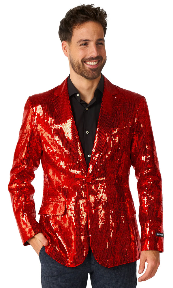Buy SuitMeister Red Sequins Blazer