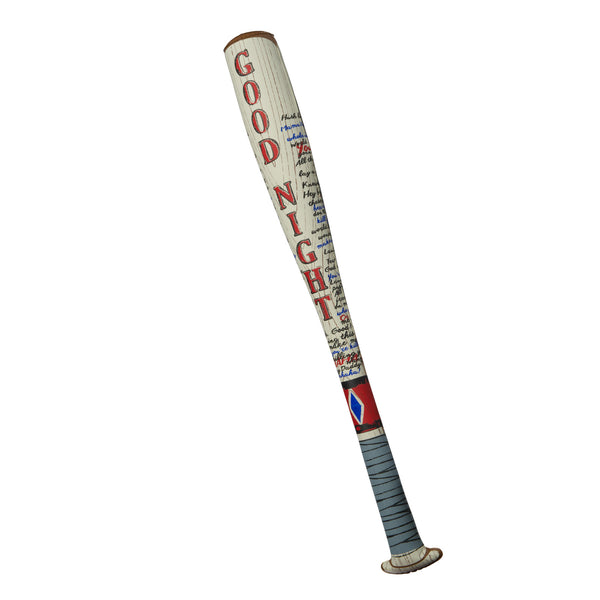 Harley Quinn inflatable baseball bat with Good Night text