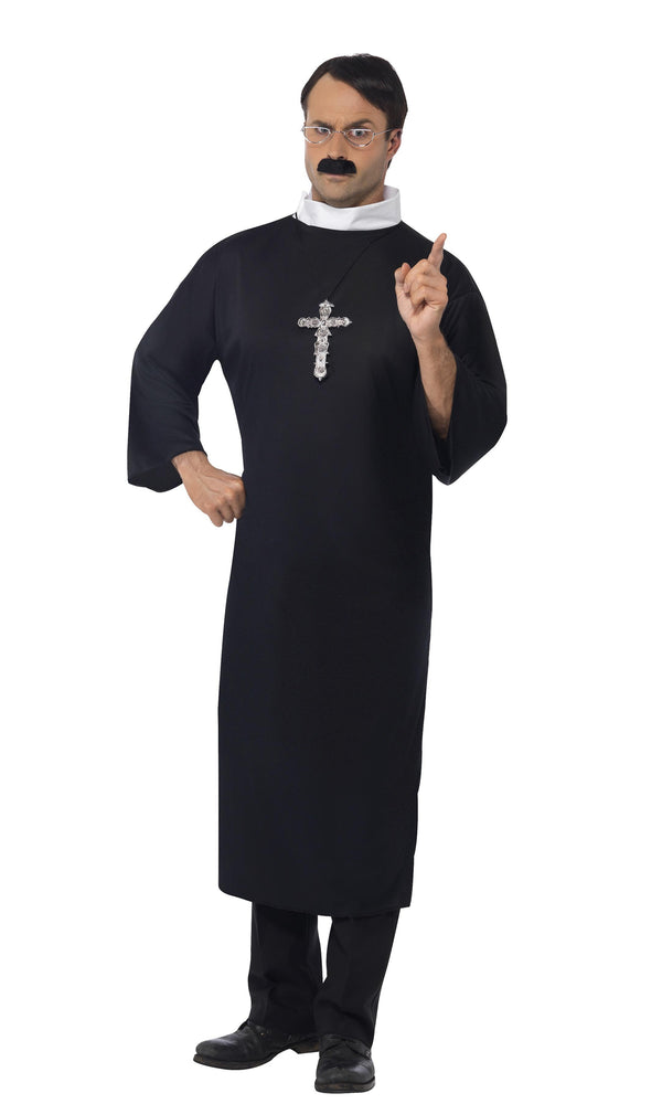 Long black and white men's priest tunic