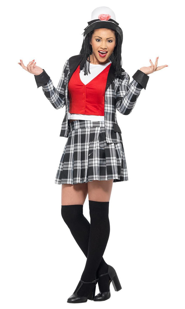 Clueless Dee jacket, top, vest, skirt, hat and stockings