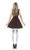 Back of short pink and brown Oktoberfest dress