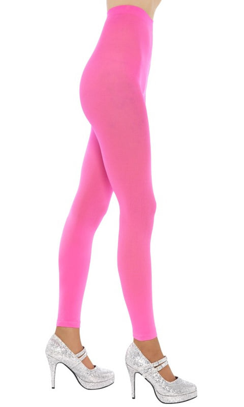 Pink nylon footless tight