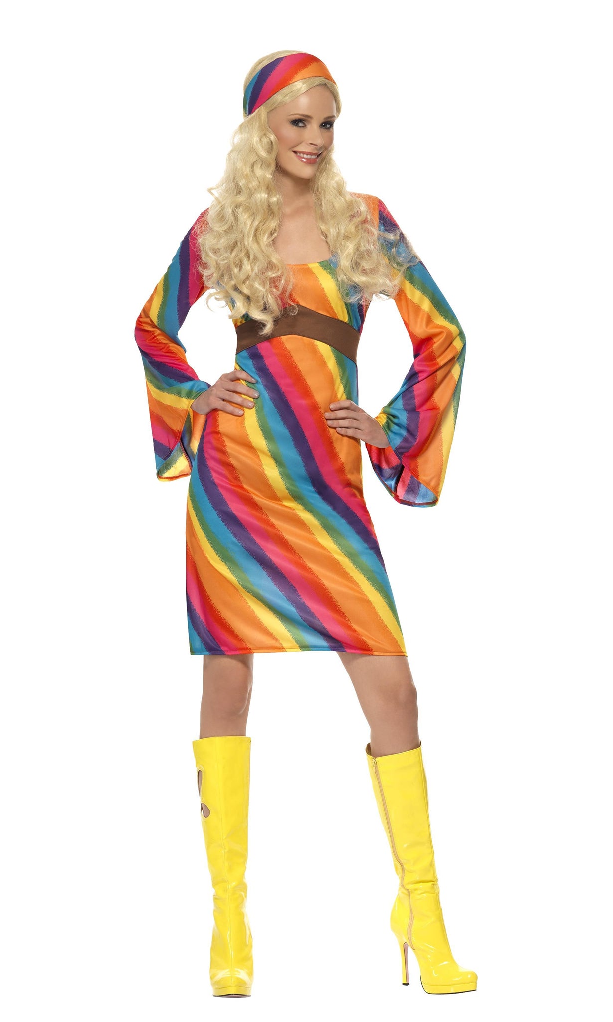 Rainbow hippy dress with headband