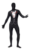 Morph suit style gangster costume with gun shots