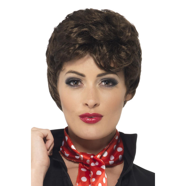 Brown Rizzo Grease wig