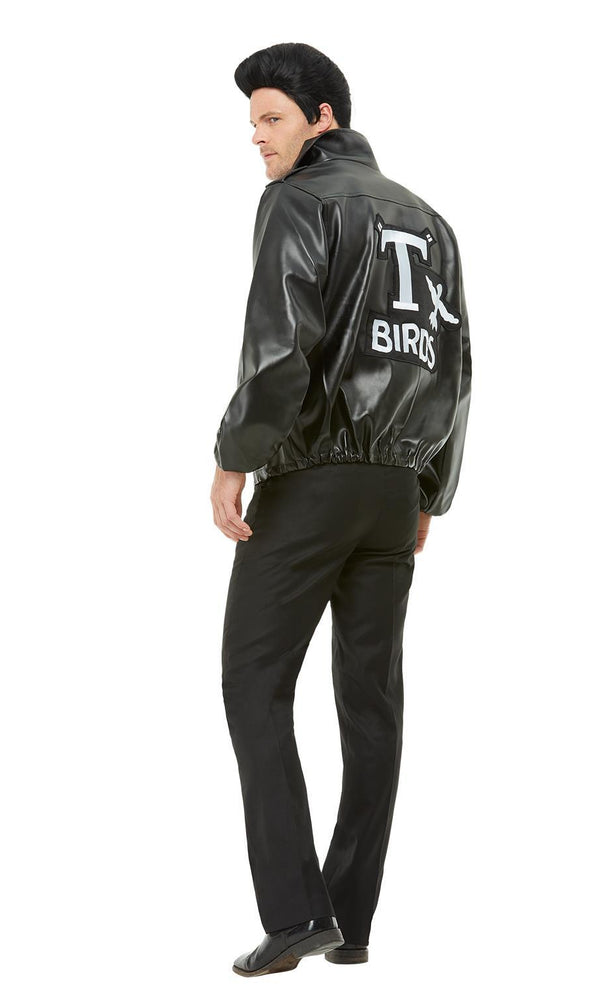 Mens T Bird black jacket side with logo