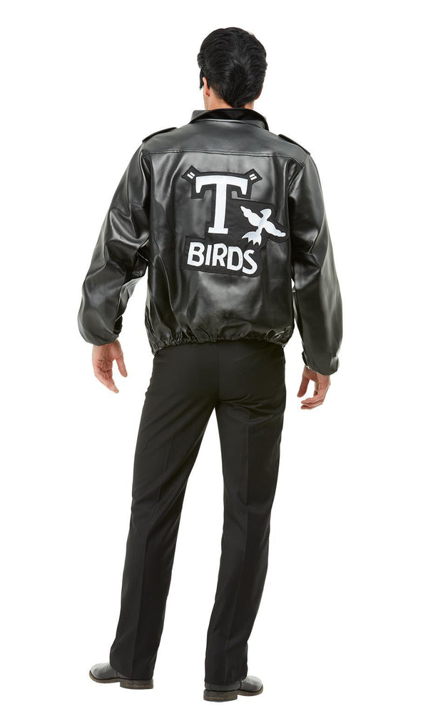Back of men's black T-Bird jacket with T-Birds logo