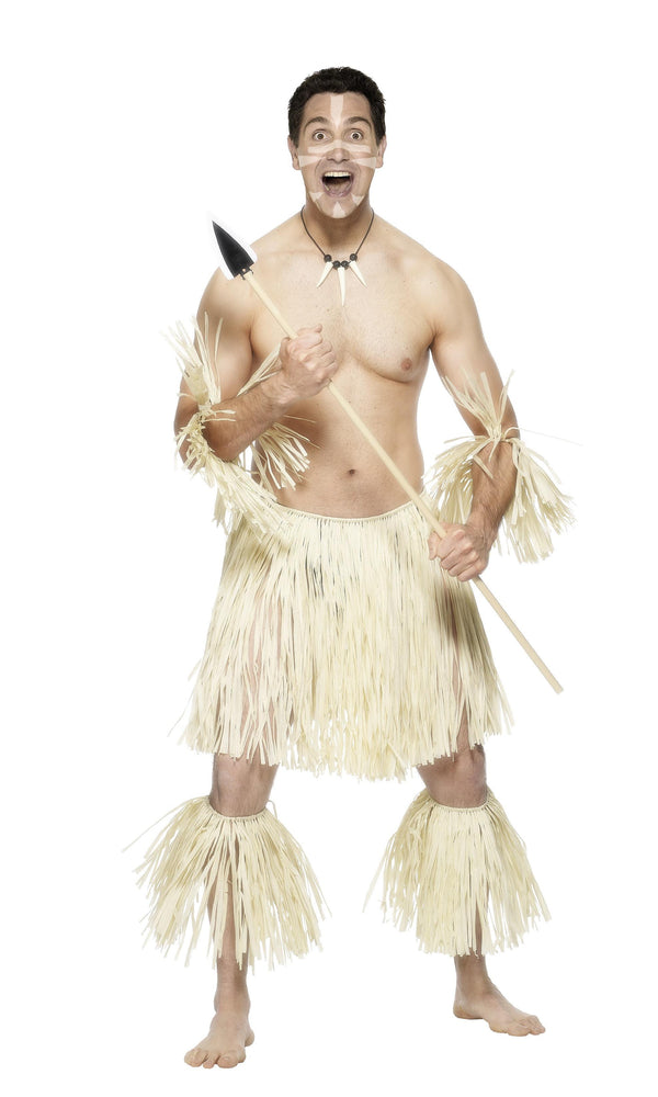 Zulu warrior skirt with leg and arm cuffs