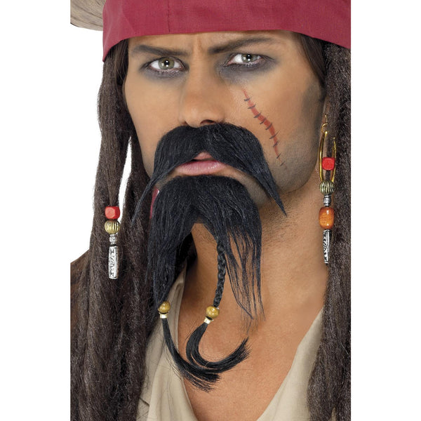 Buy Pirate Tash and Braided Beard