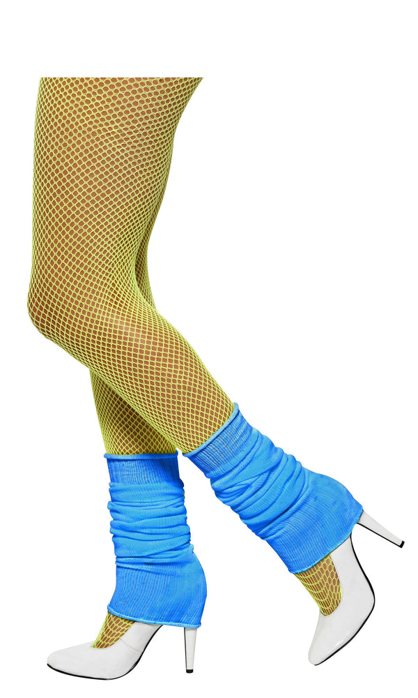 Neon blue leg warmers