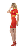 Side of Baywatch red and yellow dress with jacket and logos