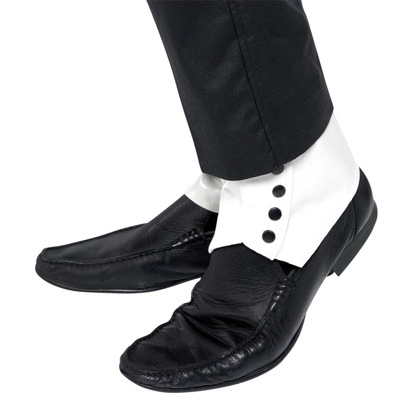 1920s spats with attached black domes