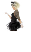 Side of Madonna style tutu costume with jacket, gloves and bow headband