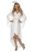 Long white angel costume with halo, wings and belt