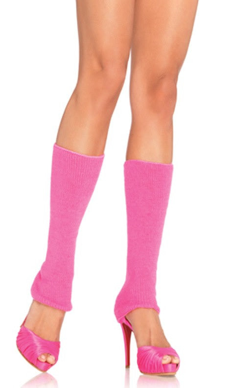 Neon pink legwarmers