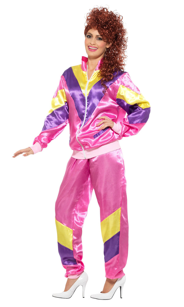 Pink, purple and yellow 80s shell suit