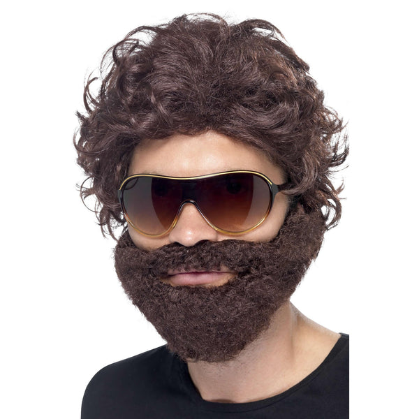 The Hangover style wig and beard with glasses