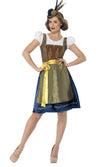 Green and blue Oktoberfest dress with apron