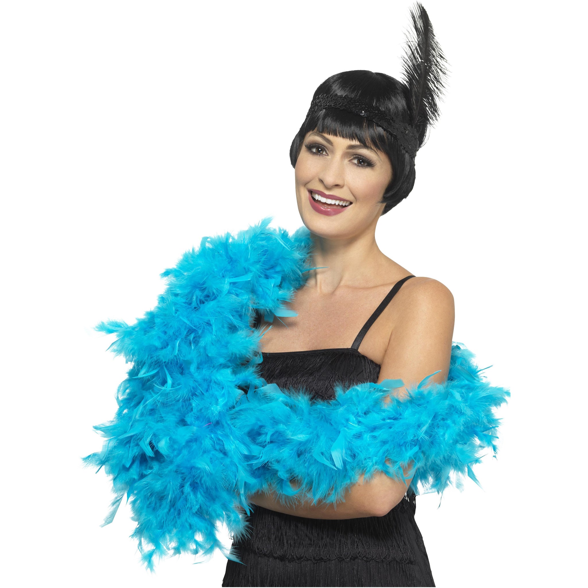 Turquoise feather boa