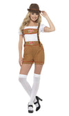 Bavarian Oktoberfest beer girl suspender shorts with flowers and shirt