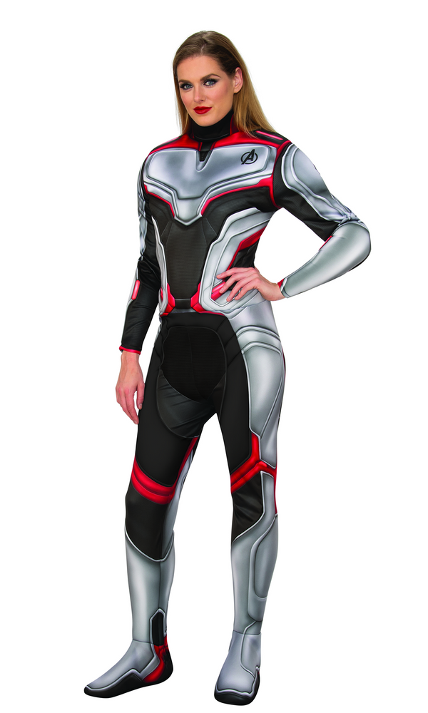 Unisex Avengers Team suit costume in silver and red