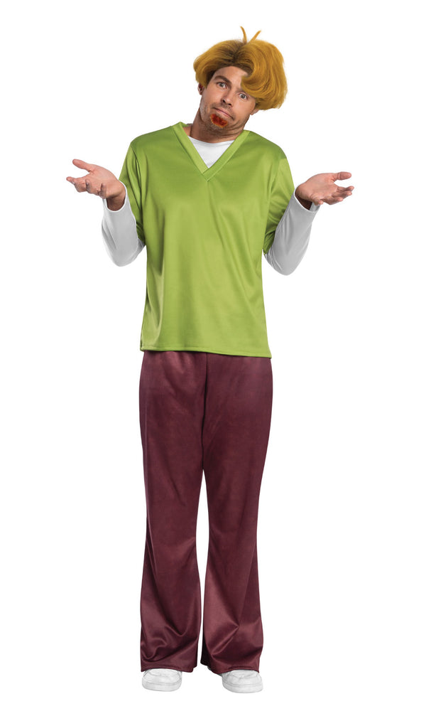 Shaggy Scooby Doo costume with green top and maroon pants