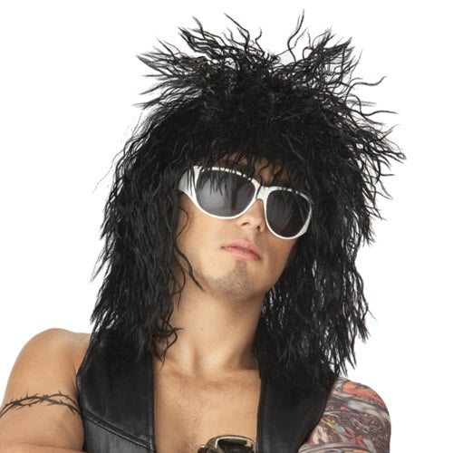 Rocker black wig