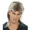 Alternate view of 80s MacGyver style blonde mullet wig