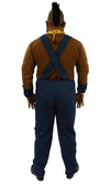 Back of Mr T dungaree costume with muscle top and Mohican wig