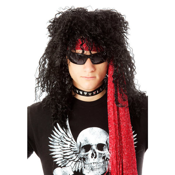 80s Slash style or Kiss black wig