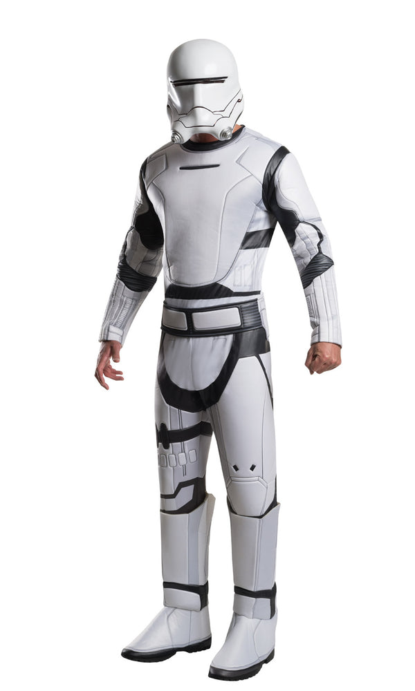 Star Wars Flame Trooper costume in white and black, with mask