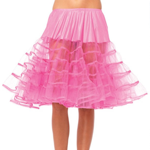 Knee length pink petticoat