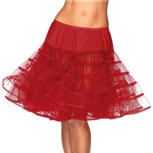 Red knee length petticoat