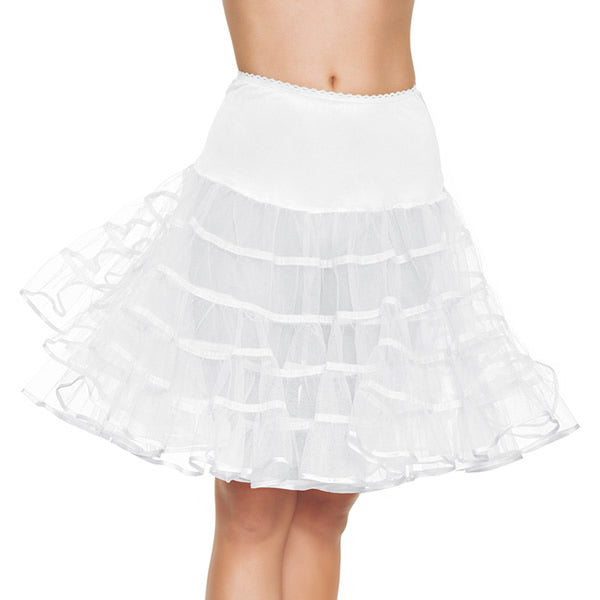 White knee length petticoat