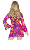 Back of pink and purple short hippy dress