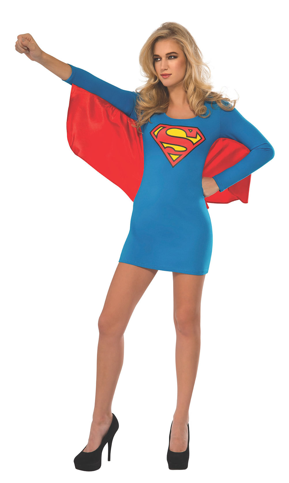 Short blue Supergirl dress with wings
