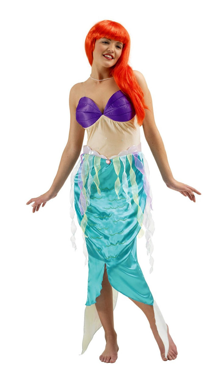Ariel mermaid costume with wig and small pearls